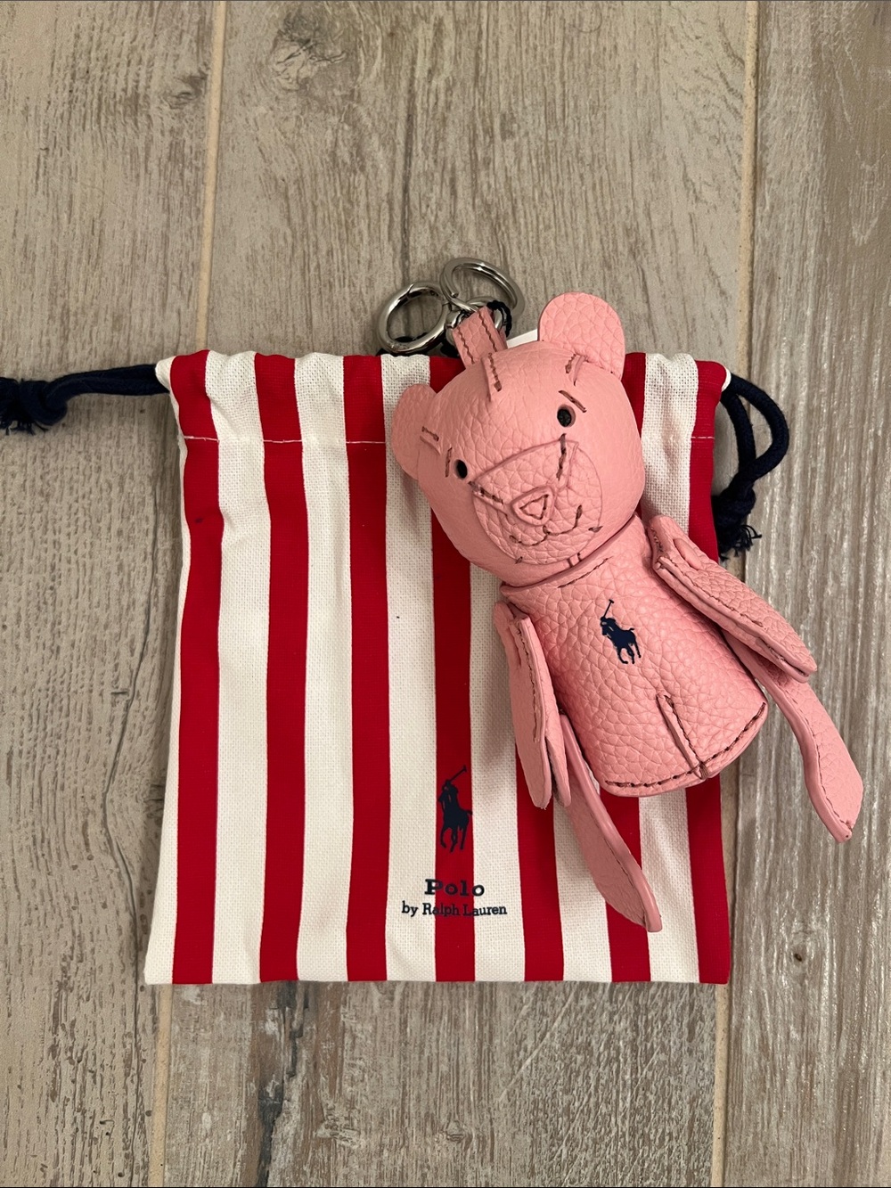 Polo by Ralph Lauren Pink Bear Keychain Bag Charm